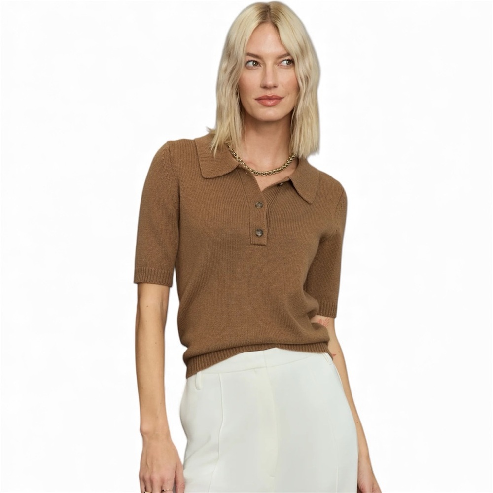 Herskind Alberto Knit Polo Blouse Cashmere Wool